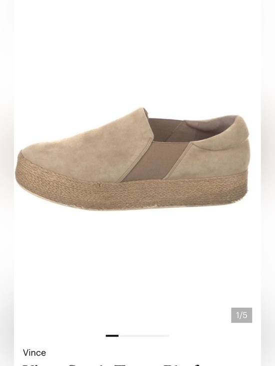 Vince Shoes - Vince Suede Taupe Platform Espadrilles‎ Size 9
